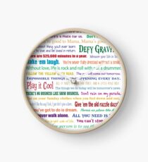 Things Musicals Taught Me Clock