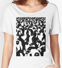 meanwhile penguins Women's Relaxed Fit T-Shirt