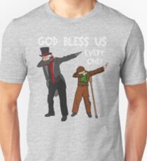Original Tiny Tim & Scrooge Shirt Design - Dabbing Christmas Shirt Designs Unisex T-Shirt