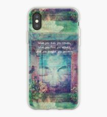 Inspiring Buddha quote about positive thinking iPhone Case
