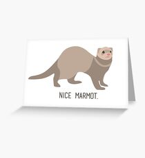 Nice Marmot Greeting Card