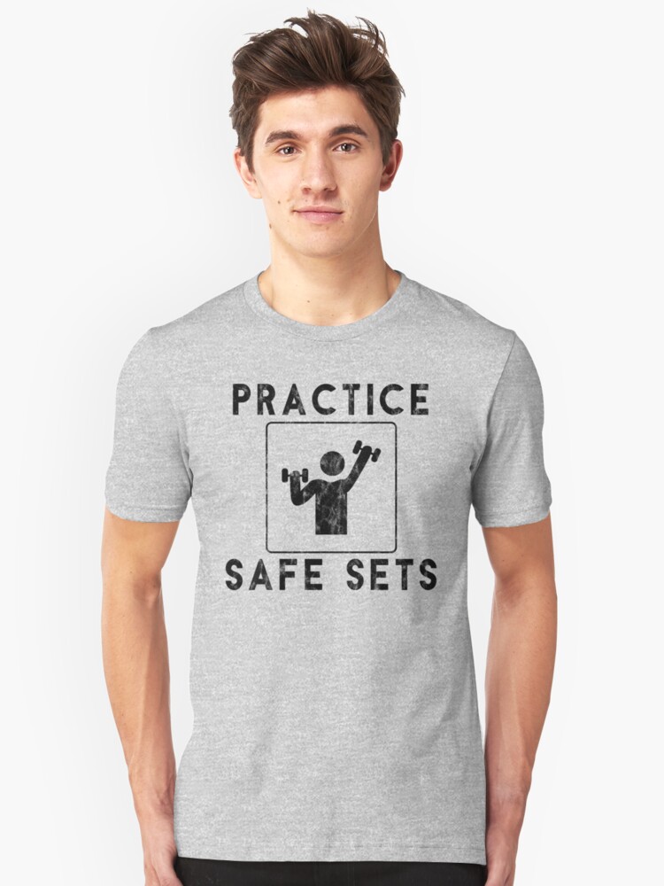 Practice Safe Sets Shirt Funny Workout Shirts For Men Women T Shirt By 12thmoon