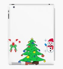 merry christmas 8bit retro iPad Case/Skin