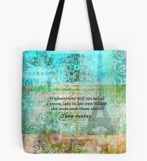 Witty Jane Austen travel quote Tote Bag