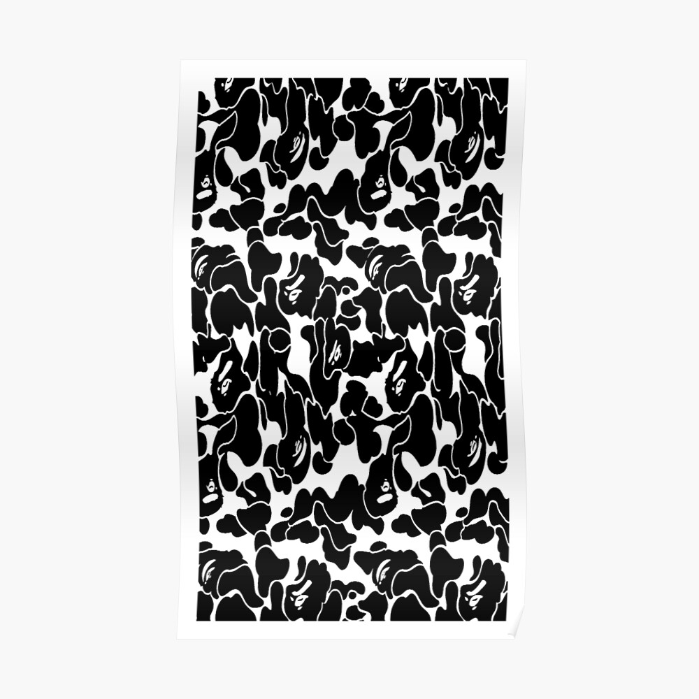 "Bape Camo Vinyl Stencil" Poster by MillicentmcCoy | Redbubble