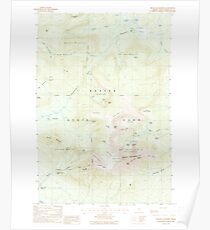 Maine USGS Historical Map Mount Katahdin 460642 1988 24000 Poster