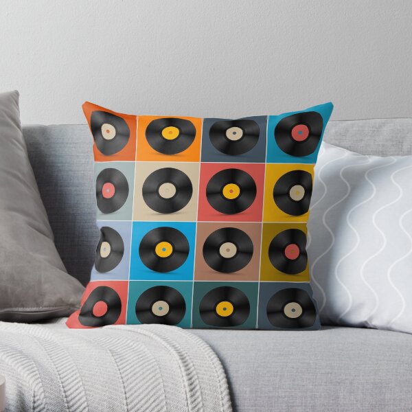 Album,Vinyl Record,Music Poster Throw Pillow
