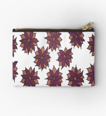 Holiday Two-Tone Flowers Studio Pouch