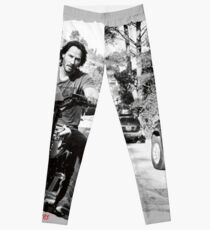 Keanu Reeves on Bike – Black and White Leggings