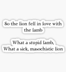 Lion and lamb - Twilight Saga Sticker