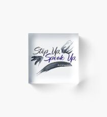 Step Up Speak Up United Unity Kneel Kneeling Acrylic Block