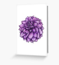 Thomas Edison Dahlia Botanical Illustration Greeting Card