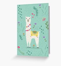 Festive Llama Greeting Card