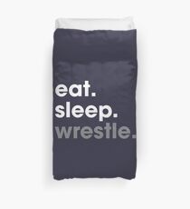 Eat Sleep Wrestle , Funny Wrestling Gifts Duvet Cover