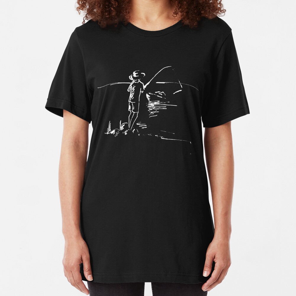 Fisherman - White Slim Fit T-Shirt