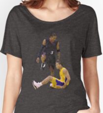 Allen Iverson Steps Over Tyronn Lue Low Poly Women's Relaxed Fit T-Shirt