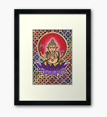 The Cosmic Geometric Ganesh Framed Print
