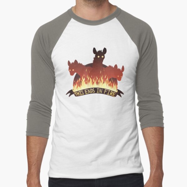 This ends in fire Baseball ¾ Sleeve T-Shirt