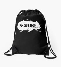 Feature Or Bug? - Funny CS Software Developer Design Drawstring Bag