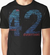 Life, The Universe, and Everything- Hitchhiker's Guide to the Galaxy Graphic T-Shirt