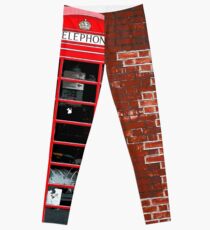 Red Phone Box- London England UK Leggings