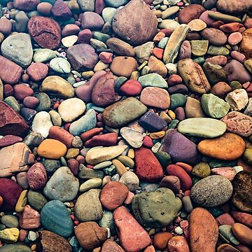 Submerged Symphony - A Colorful View Of Lake McDonald Rocks Throw Pillow  for Sale by Gregory Ballos