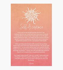 Affirmation - Self-Acceptance Photographic Print