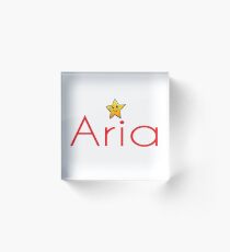 Inspired by The Color of Money / Name Aria Acrylic Block