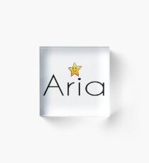 Inspired by The Color of Money / Name Aria Acrylic Block