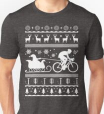 Funny Ugly Cycling Santa's Sleigh Christmas Shirt Unisex T-Shirt