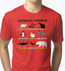 Animals of the world Tri-blend T-Shirt