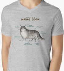 Anatomy of a Maine Coon Men's V-Neck T-Shirt