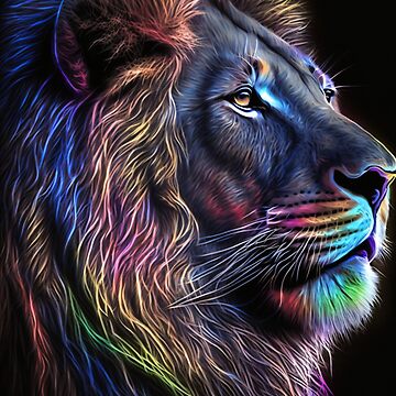 Abstract Lion Portrait