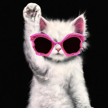 kawaii oversized kitty glasses in pink