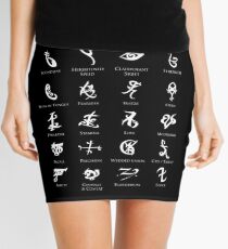Runes map Mini Skirt