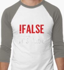 ! Falsch ist es lustig, weil es wahre Programmierer Zitat Geek ist Baseballshirt mit 3/4-Arm