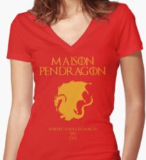 Kaamelott - House Pendragon Women's Fitted V-Neck T-Shirt