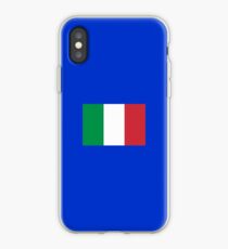 Italian flag blue background iPhone Case