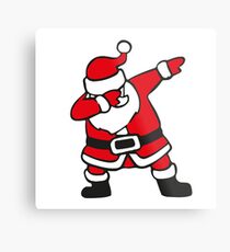 Dabbin Santa Metal Print
