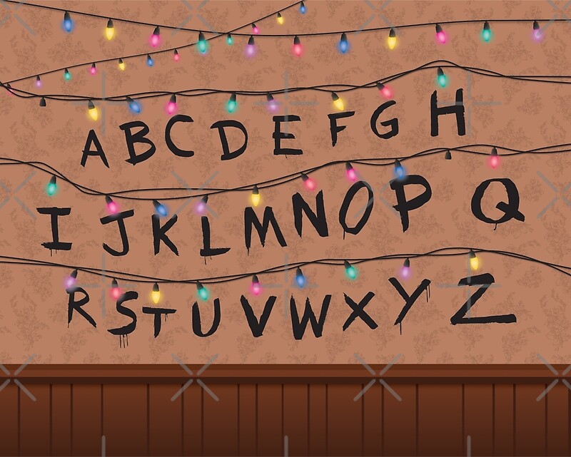  Stranger Things Alphabet Wall Metal Prints By Ellums Redbubble