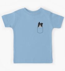 Border Collie Dog In Your Pocket Kids Tee