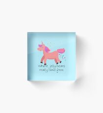 Unicorn Poop: Where Jelly-Beans Really Come From Acrylic Block