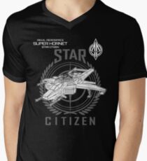 SUPER HORNET Star Citizen Men's V-Neck T-Shirt
