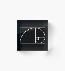 Spiral Fibonacci Acrylic Block