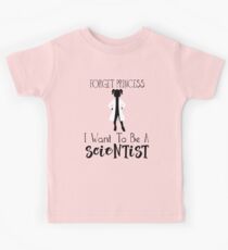 Vergessen Sie Prinzessin, die ich ein Wissenschaftler sein möchte - Empowered Mädchen, STEMPEL, zukünftige Scientis Kinder T-Shirt