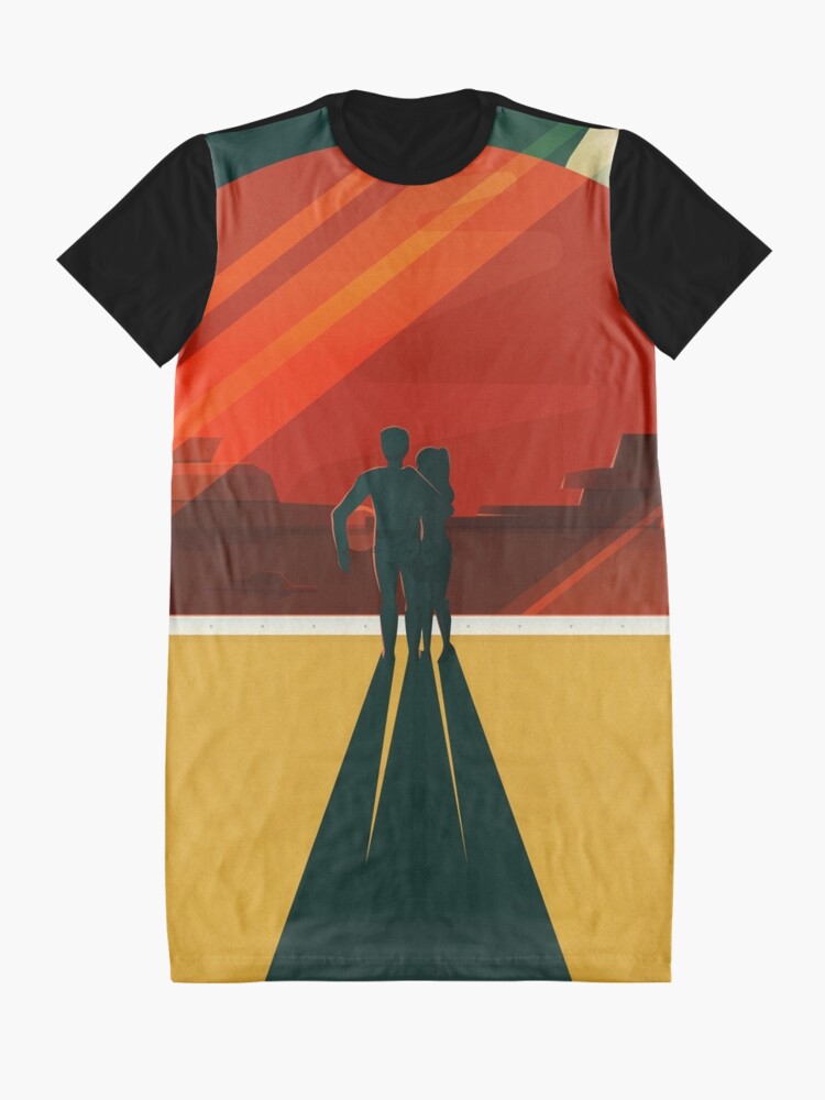 Alternative Ansicht von Mars-Tourismus-Plakat für Phobos und Deimos T-Shirt Kleid