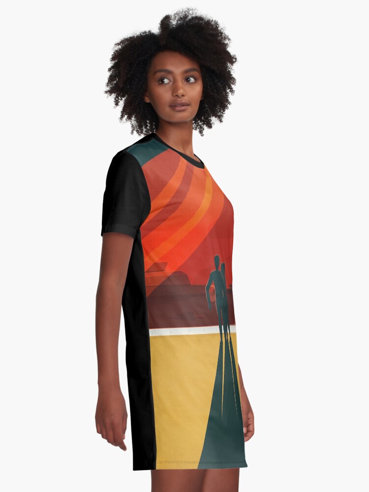 Alternative Ansicht von Mars-Tourismus-Plakat für Phobos und Deimos T-Shirt Kleid