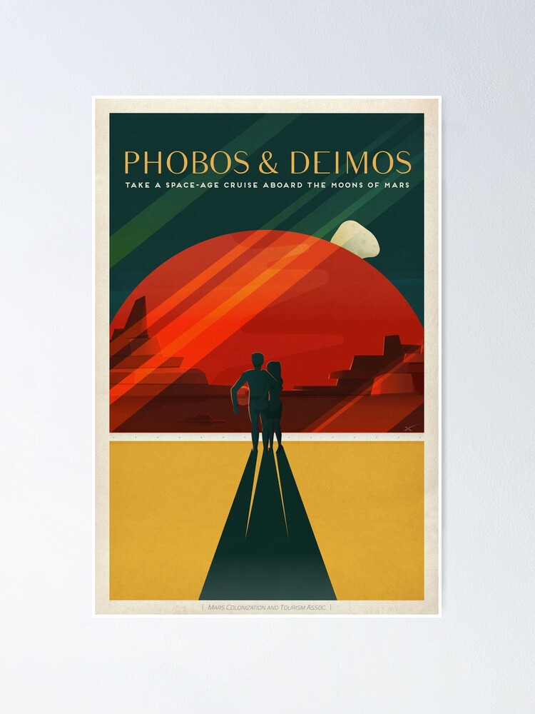 Alternative Ansicht von Mars-Tourismus-Plakat für Phobos und Deimos Poster
