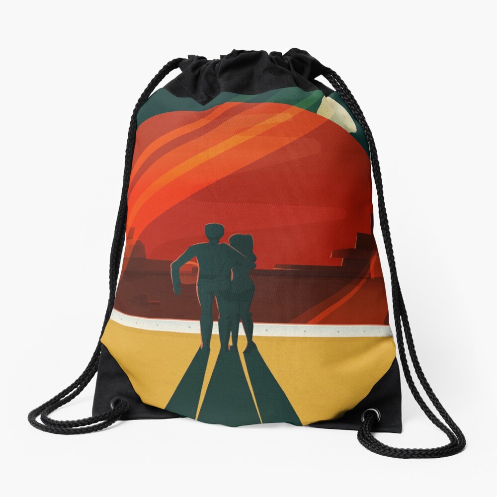 Mars-Tourismus-Plakat für Phobos und Deimos Turnbeutel