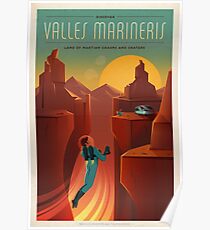 Mars-Tourismus-Plakat für Valles Marineris Poster